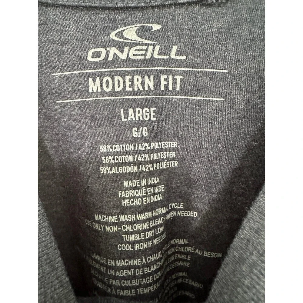 O'Neill Men's Modern Fit Back Trifecta Logo Dark Heather Blue T-Shirt L